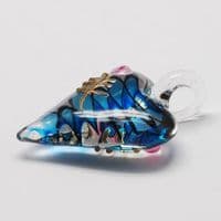Handmade Goldensand Lampwork Glass Heart Pendant (Single)