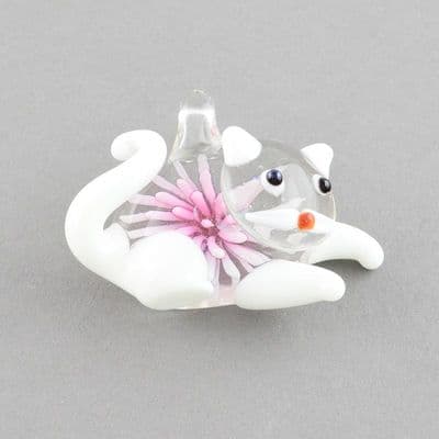 Handmade Lampwork Glass Cat Pendant (single)
