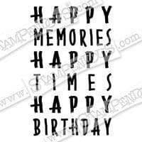 Happy Memories Stampendous Cling Stamp (CRM329)