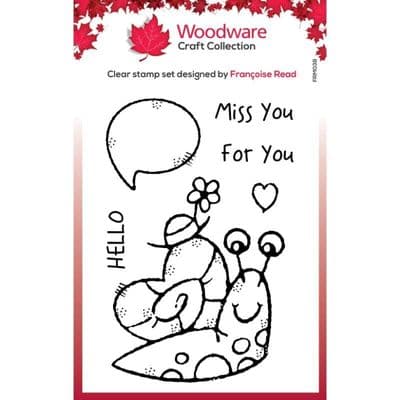 Happy Snail Woodware Clear Stamp (FRM038)