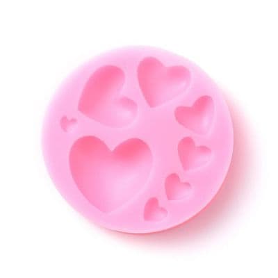 Hearts Silicone mould (food grade)