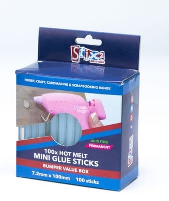Hot Melt Mini glue Sticks (100) for stix2 gluegun