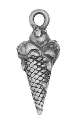 Ice Cream Charms Antique Silver (pack of 5)