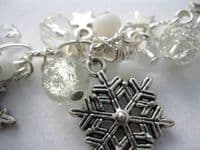 Icy Snowflakes Charm and Beaded Bracelet Kit