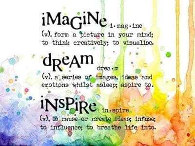 Imagine Dream Inspire Visible Image Stamp