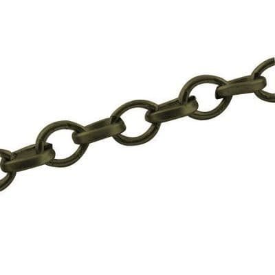 Iron Donut Link Chain Antique Bronze 4x4x1mm (1 metre)