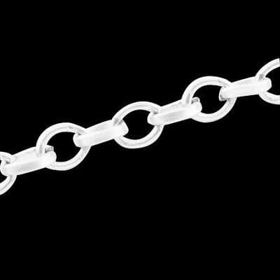 Iron Donut Link Chain Silver 4x4x1mm (1 metre)