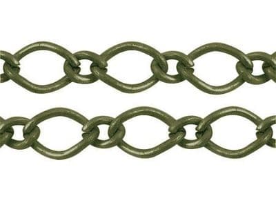 Iron Mother and Son Link Antique Bronze Chain 7x10mm & 4x6mm 1.2mm thick (1 metre)