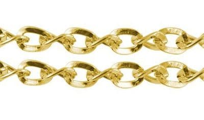Iron Side Twisted Chain Golden 5x4x0.9mm (1 metre)