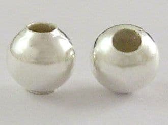 Iron Spacer Beads, Silver, 4mm, Hole: 1.5mm