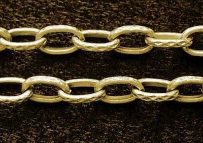 Iron Textured Chain Antique Bronze 5x8x1mm (1 metre)