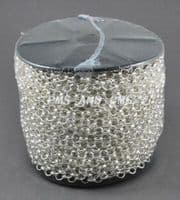 Iron Twist Chain, Nickel Colour - approx 6x3x0.7mm - 1 Metre Length