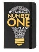 Jazzy Lined Notebook - Number One Plan lightbulb