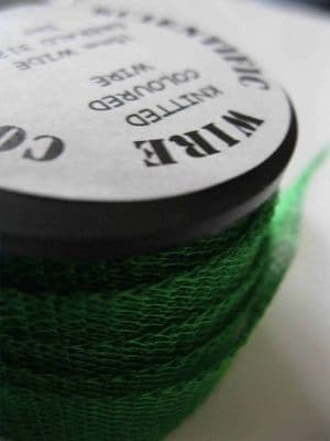 Knitted Craft Wire - 15mm x 3m - Emerald