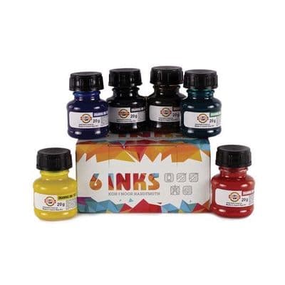 Koh-I-Noor  Drawing Ink (6 x 20g bottles)