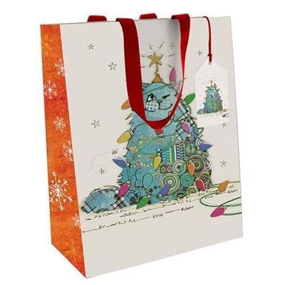Kooks Xmas Cat Tree Gift Bag Small