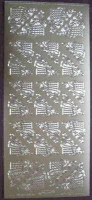 Lattice Corners - Gold Peel-Off Sticker