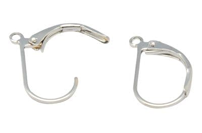 Lever Back Hoop Earrings - Silver (5 pairs)