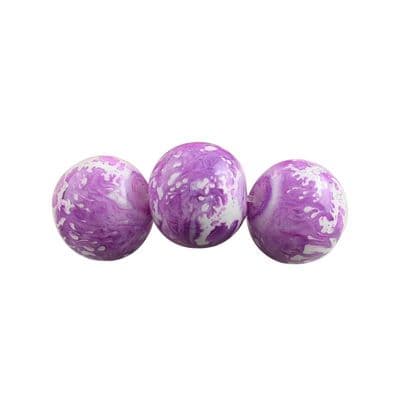 Lilac Speckled Glass Beads 8mm (25)