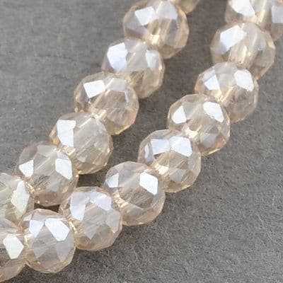 Linen AB Plated Glass Rondelle 3x2mm 95 beads