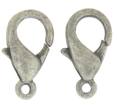 Lobster Clasp (5) - Antique Silver