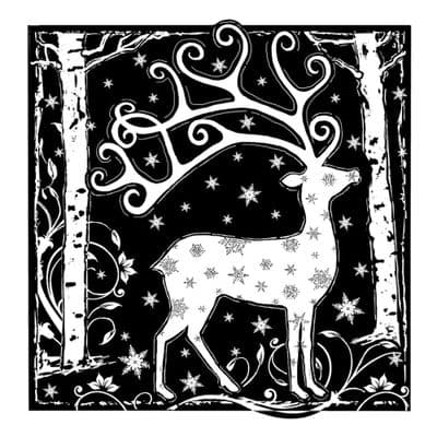 Magical Reindeer Crafty Individuals Stamp (CI-358)