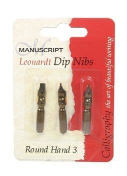 Manuscript Calligraphy 3 3 nib card (Round Hand 3)