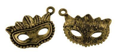Masquerade Mask golden charms (5)
