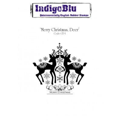 Merry Christmas, Deer IndigoBlu Mounted Stamp