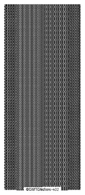 Mixed Narrow Borders - Black Peel-Off Sticker