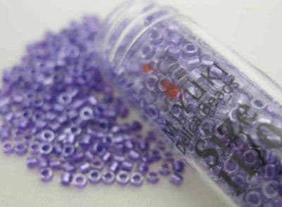 Miyuki Delica 11/0 Purple Sparkle Crystal Lined (0906V)