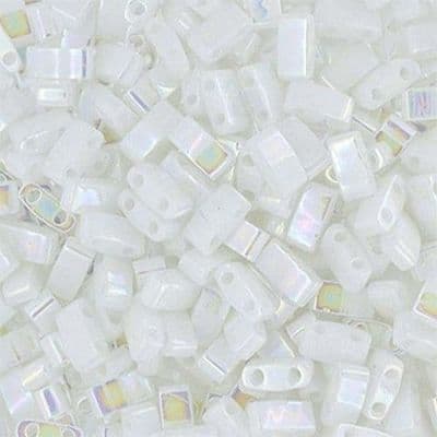 Miyuki Half TILA White Pearl Opaque AB 5.3g