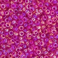 Miyuki Seed Bead 11/0 22g Crystal Hot Pink Line AB (0355V)