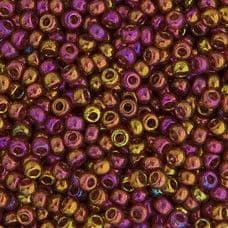 Miyuki Seed Bead 11/0 22g Dark Topaz Rainbow Gold Luster (0301V)