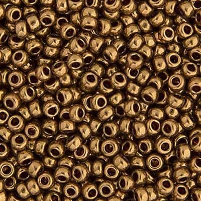 Miyuki Seed Bead 15/0 22g Lt Bronze Opaque Metallic (0457LV)