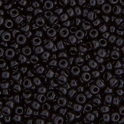 Miyuki Seed Bead 6/0 22g Black Opaque (0401V)