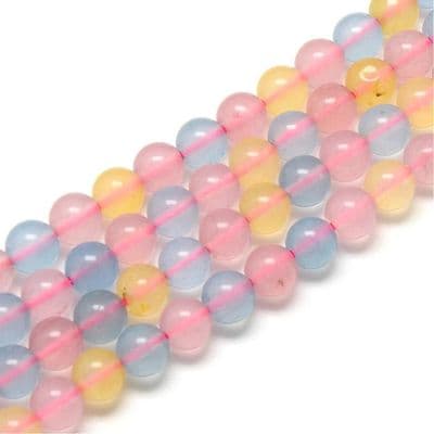 Morganite Dyed 6mm Round Beads (30)