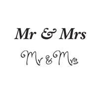 Mr & Mrs Clear Mini Woodware Stamp (JWS016)