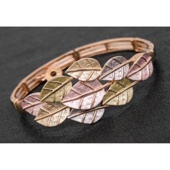 Muted Tones Leaves Half Bracelet