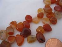 Natural Carnelian Gemstone Beads - Approx 7.5