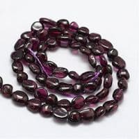 Natural Garnet Nugget Beads 6-7mm Grade AA 7.5