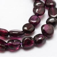 Natural Garnet Nugget Beads 6-7mm Grade AA 7.5