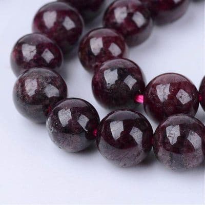 Natural Garnet Round 6-6.5mm Beads (30)
