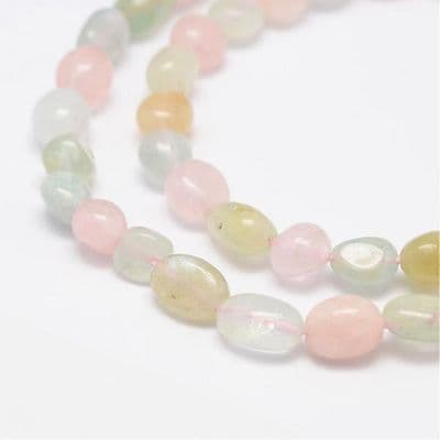 Natural Morganite Nugget Beads (6-11mm)