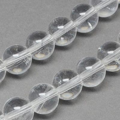 Natural Quartz Crystal round 6mm Beads (30)