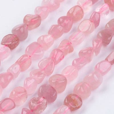 Natural Rose Quartz Nugget Beads 11mm (23-24 beads)