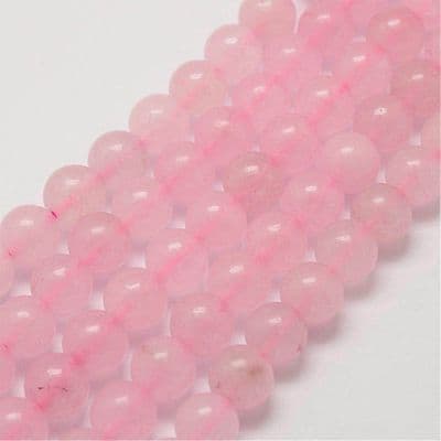 Natural Rose Quartz Round Beads 8mm (24 beads)