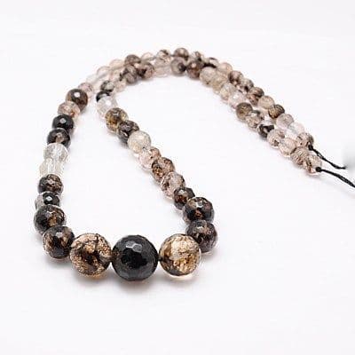 Natural Smoky Quartz Graduated Beads