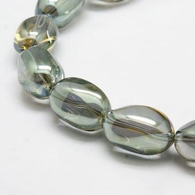 Olive Plated Oval Bead 21x13mm (7)
