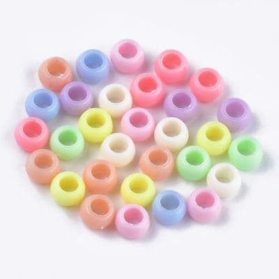 Opaque Acrylic Pony Beads (30g)